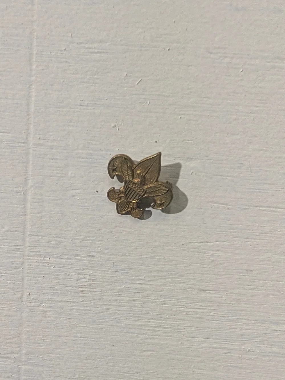 Brass Fleur-de-Lis Scout Lapel Pin - Gold
